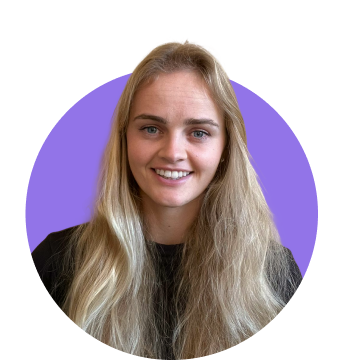 Woman with long blonde hair smiling