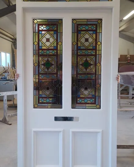 Traditional edwardian front door with fanlight