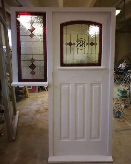 1930's period door with flag frame