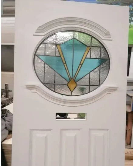 art deco hardwood period door 