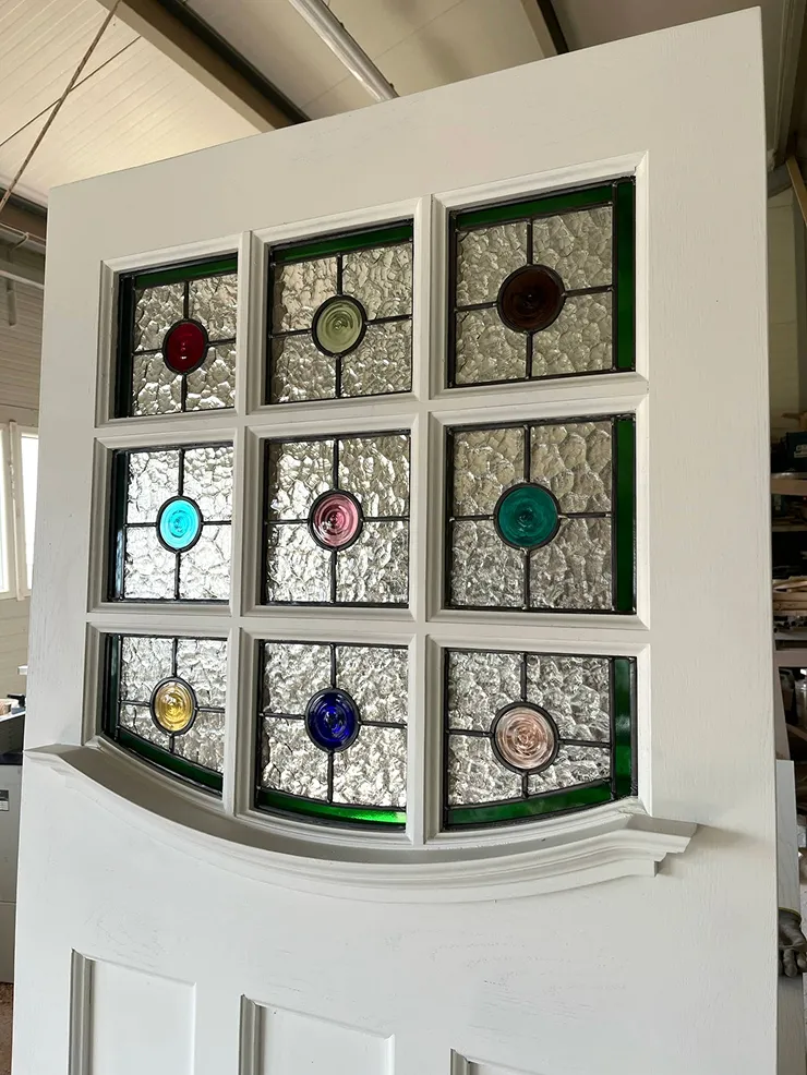 1930's 9 panel stained glass front door