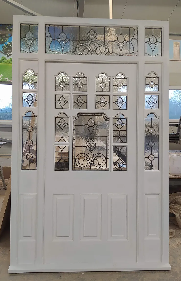Large victorian front door and frame