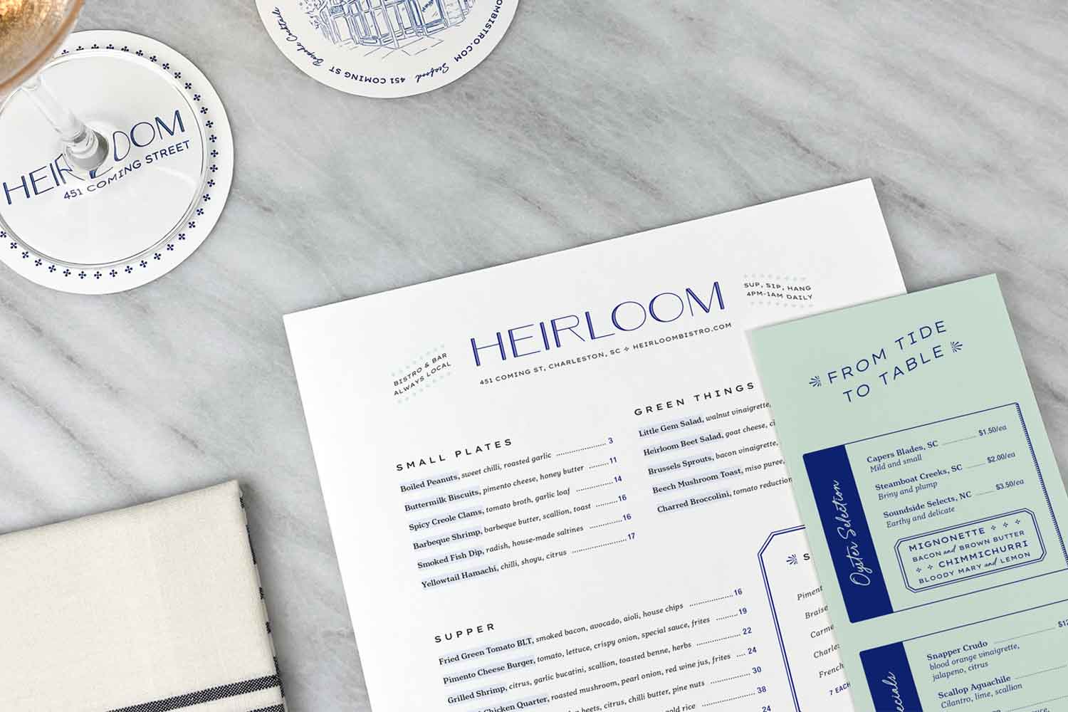 Heirloom Bistro menu