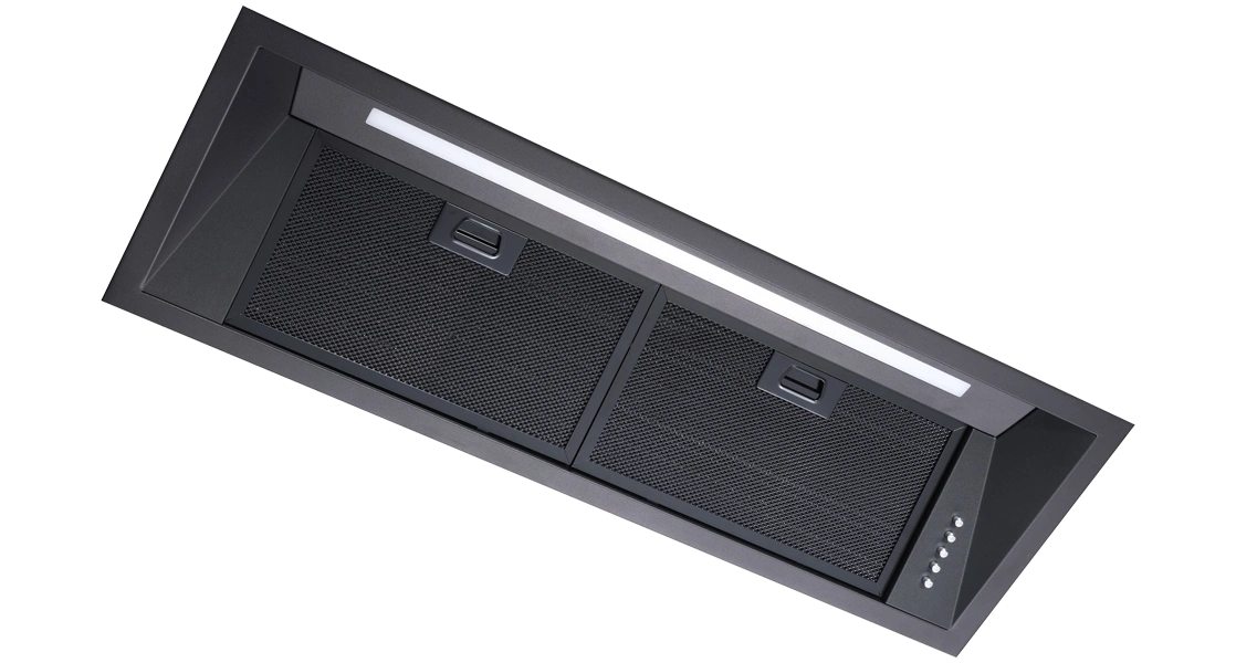 Black Undermount Rangehood 900mm (Non-Silent)