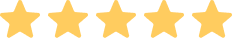 Row of five gold stars representing a five-star rating.