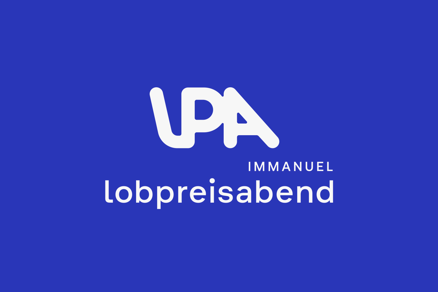 Unten stehendes Logo mit dem Text 'IMMANUEL l obpreisabend' auf blauem Hintergrund.