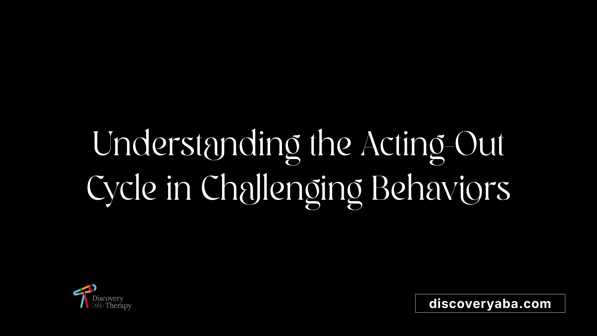 Understanding the Acting-Out Cycle in Challenging Behaviors