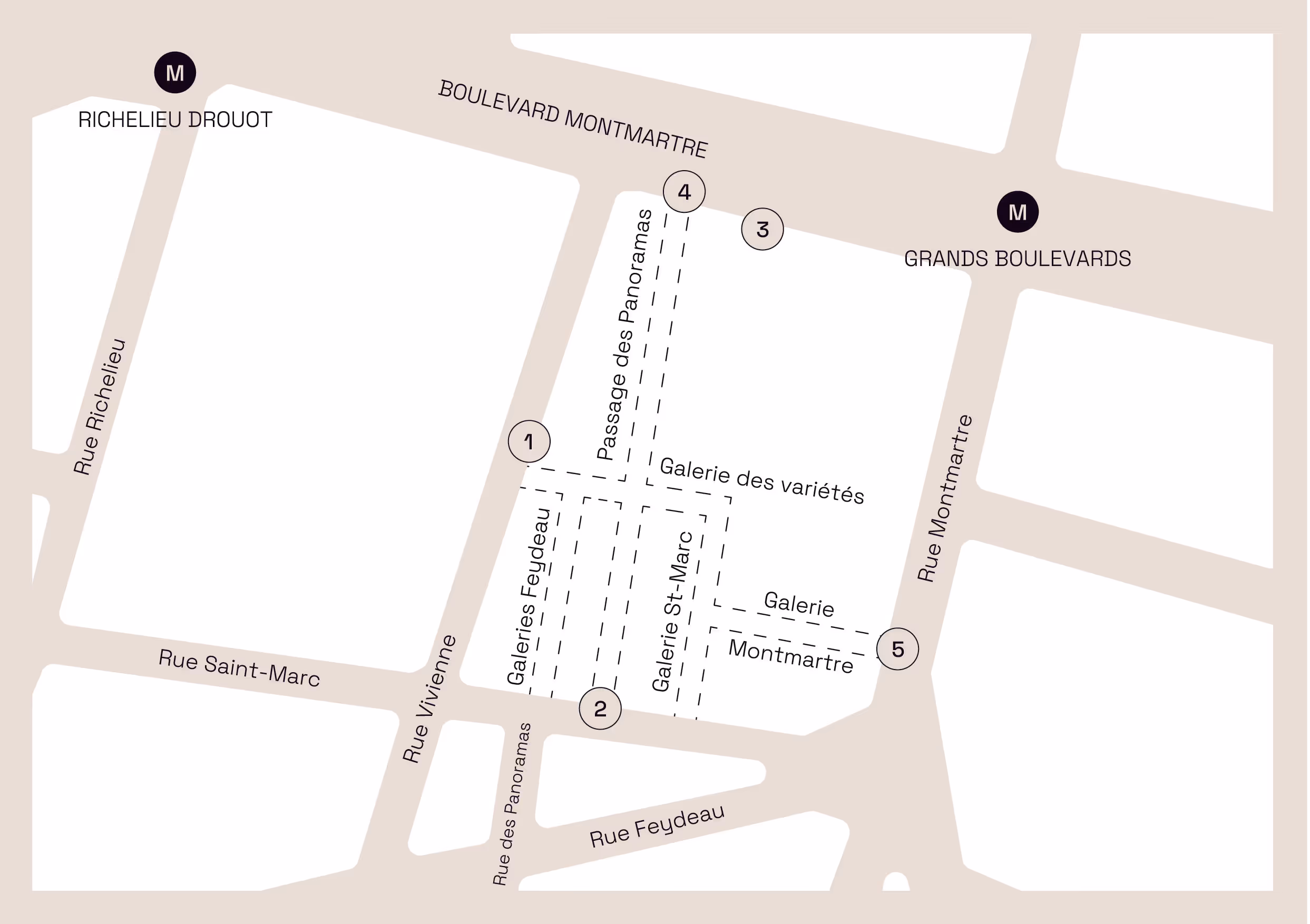 Carte du 2ème arrondissement de Paris