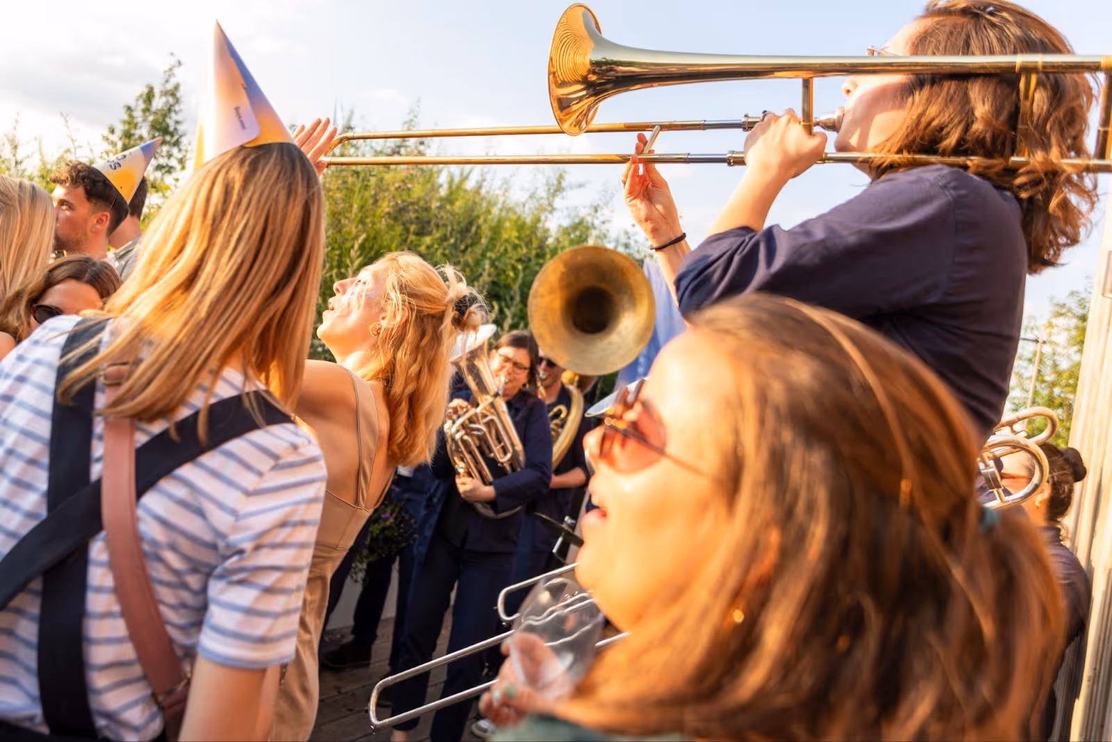 Orchestre d'instruments à vent, événement au travail