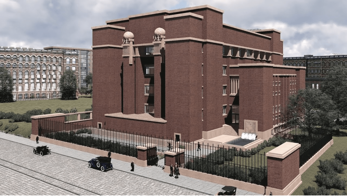 Bâtiment en brique rouge