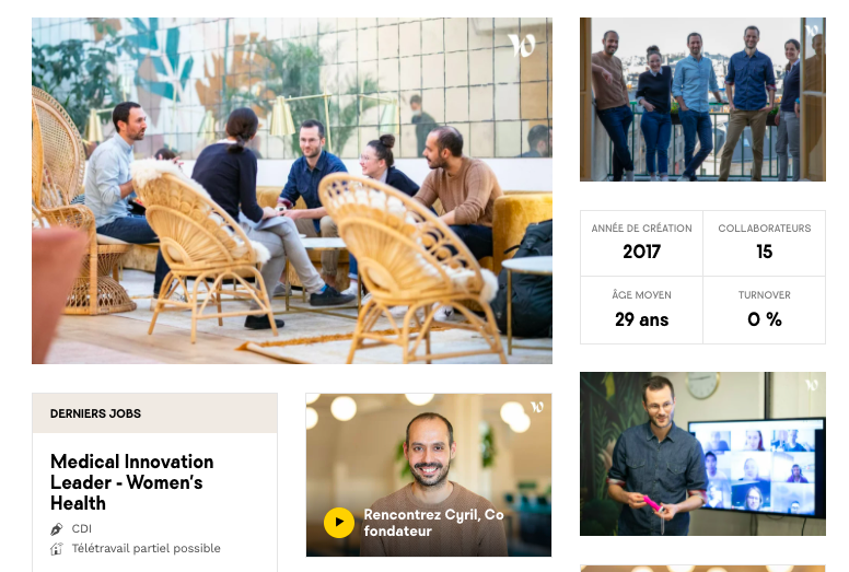 Perefit page on the Welcome to the Jungle platform