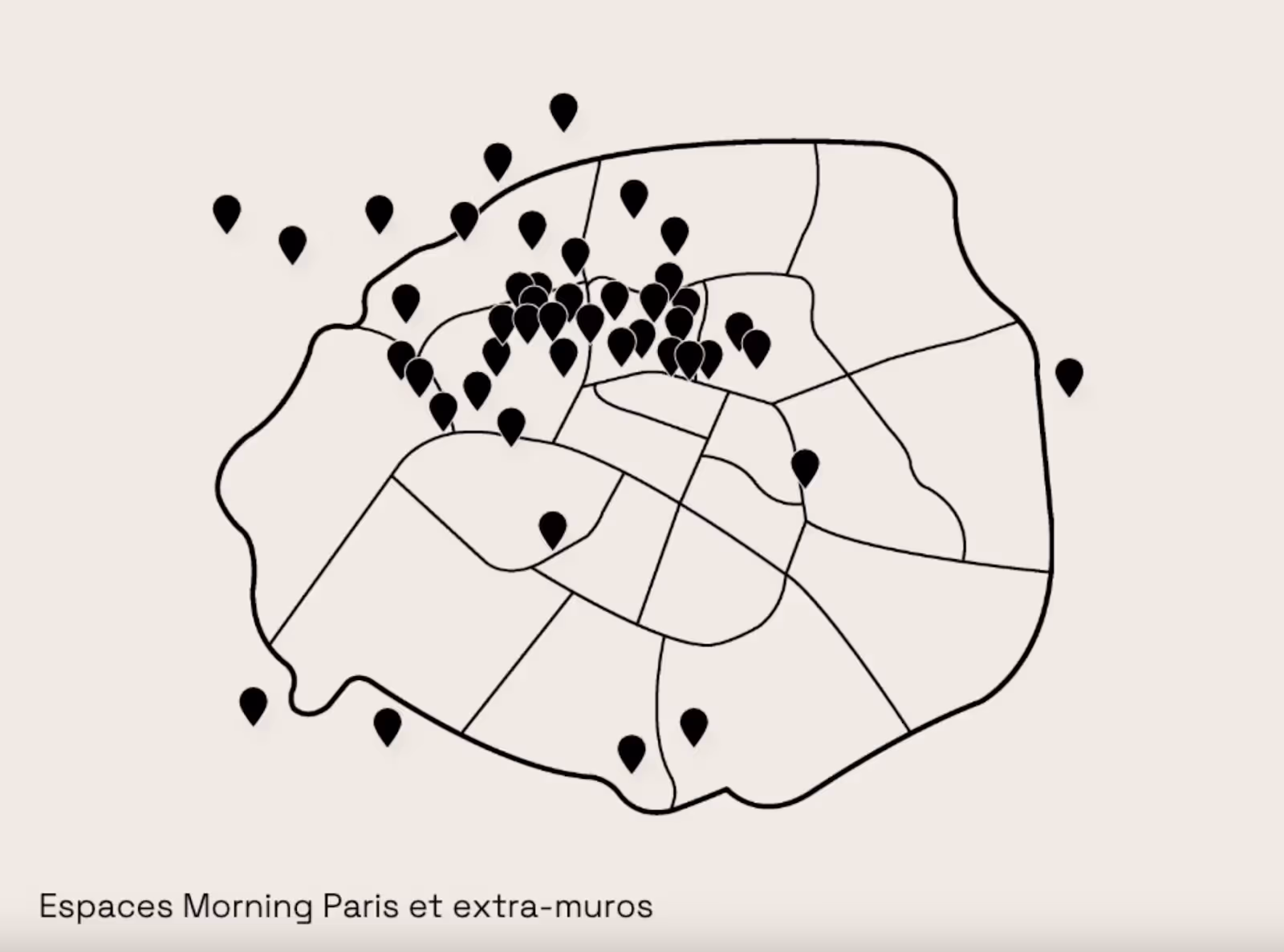 Cartes des espaces Morning à Paris