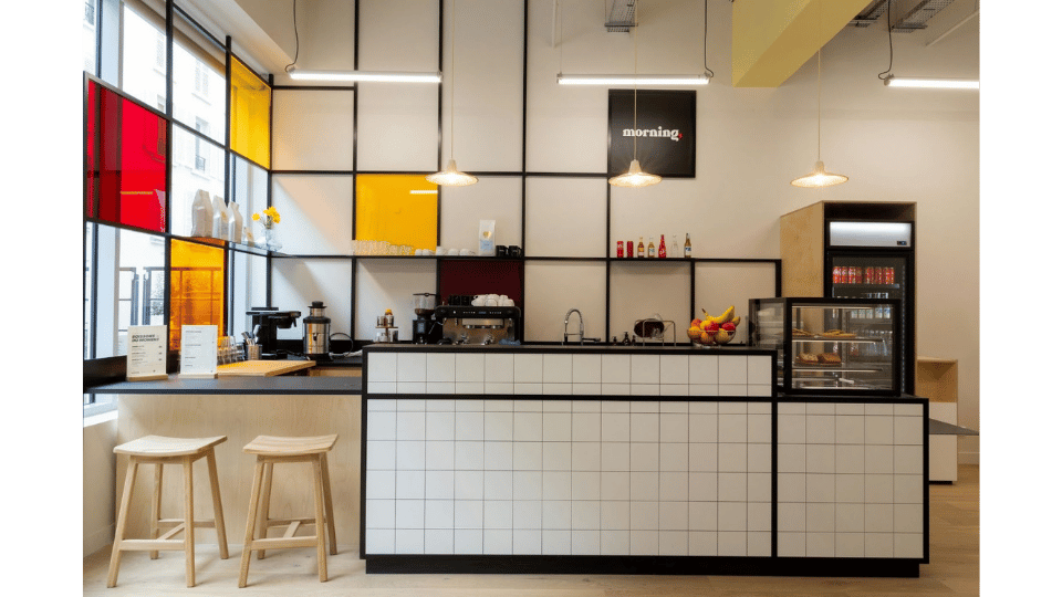 Comptoir inspiré Mondrian, Morning Levallois