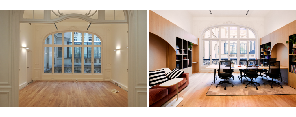 Before and after of the Library!