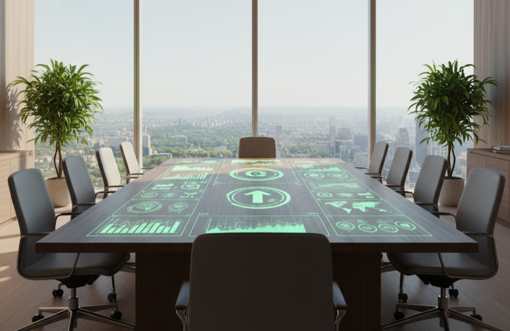 Digital boardroom view 