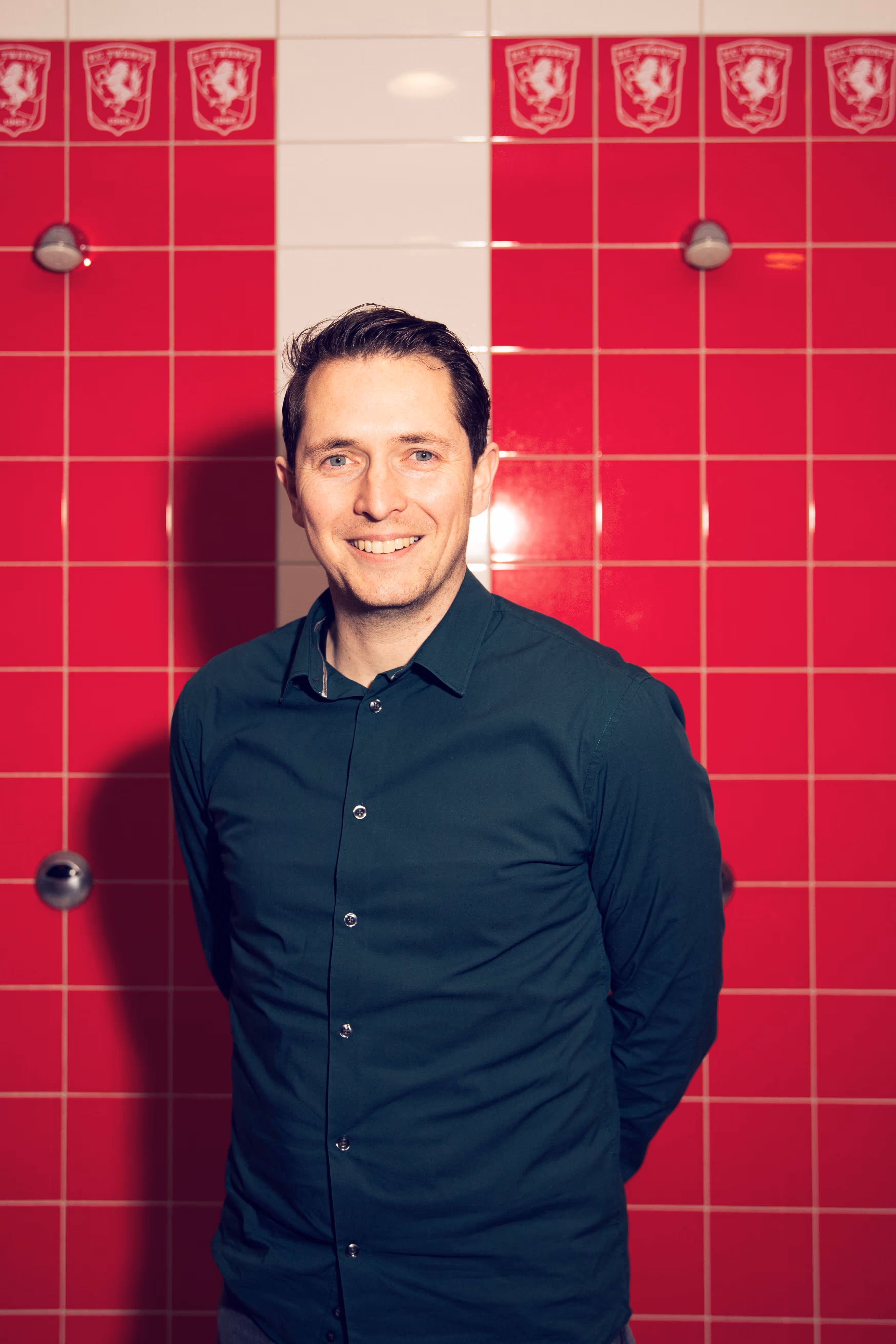 Niels Wigbold in de kleedkamer van FC Twente