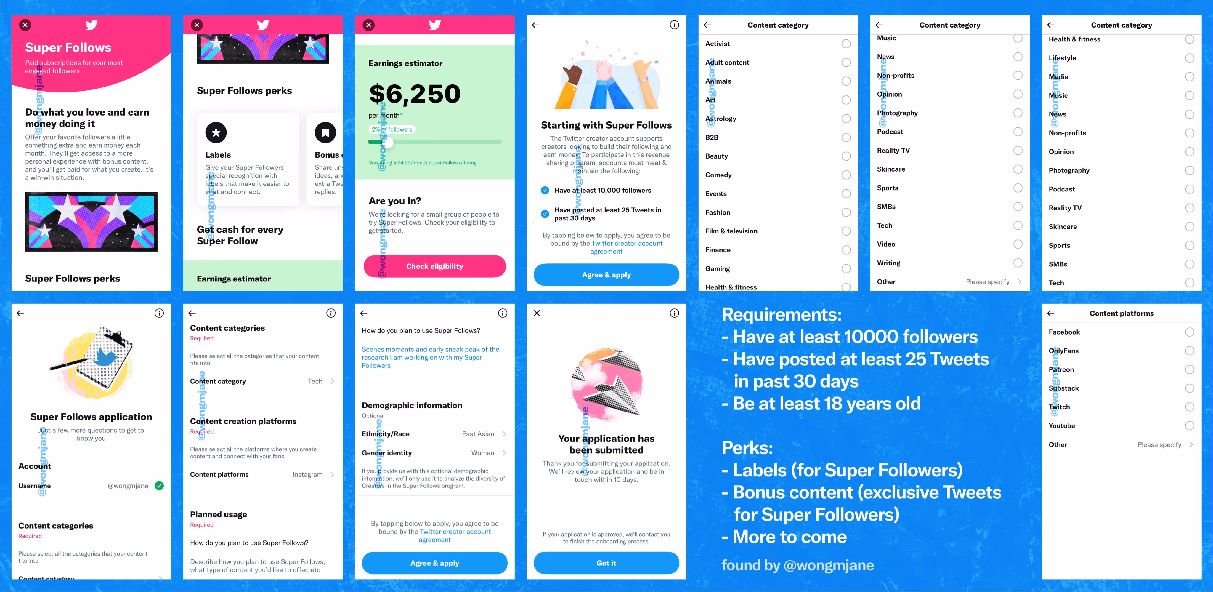 Super-followaccount voorwaarden voordat het account toegelaten of geactiveerd wordt.