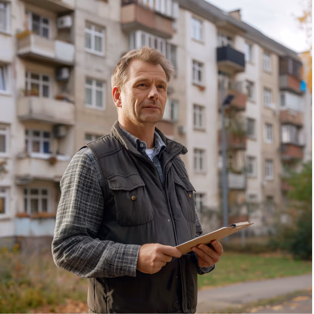 Beratungsgespräch metergrid mit lächelnden Kunden in Hessen: Mieterstrom unkompliziert und rentabel umsetzen