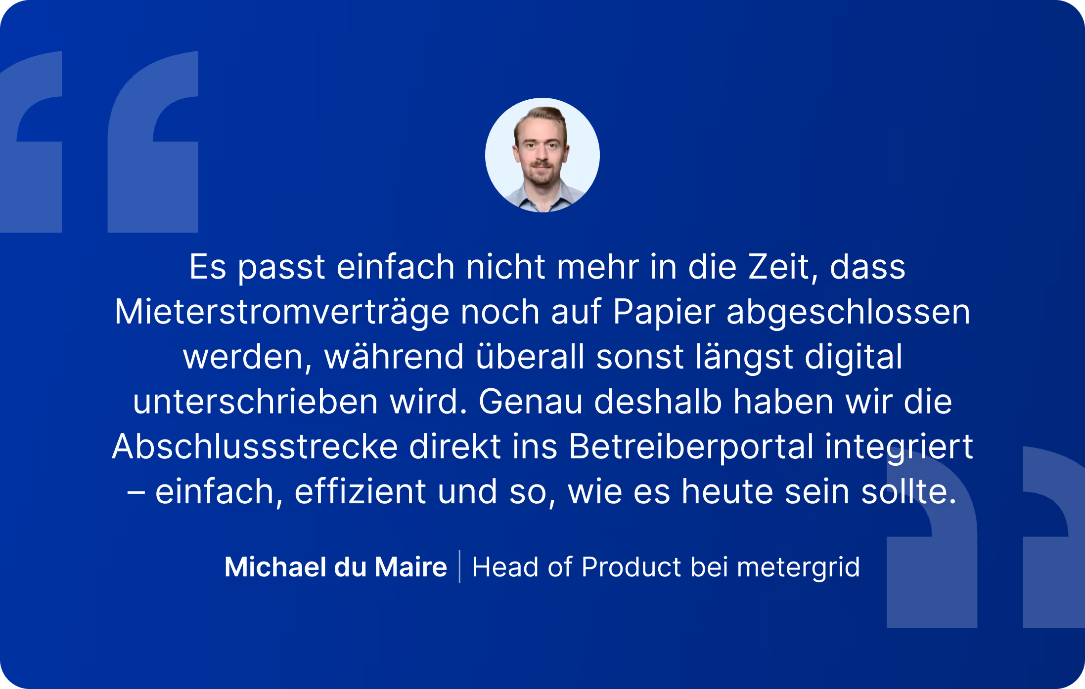 Head of Product von metergrid, Michael du Maire über das Mieterakquise Tool von metergrid