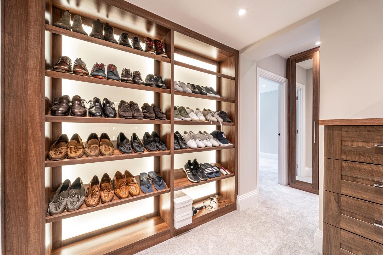 Custom wardrobe for shoes