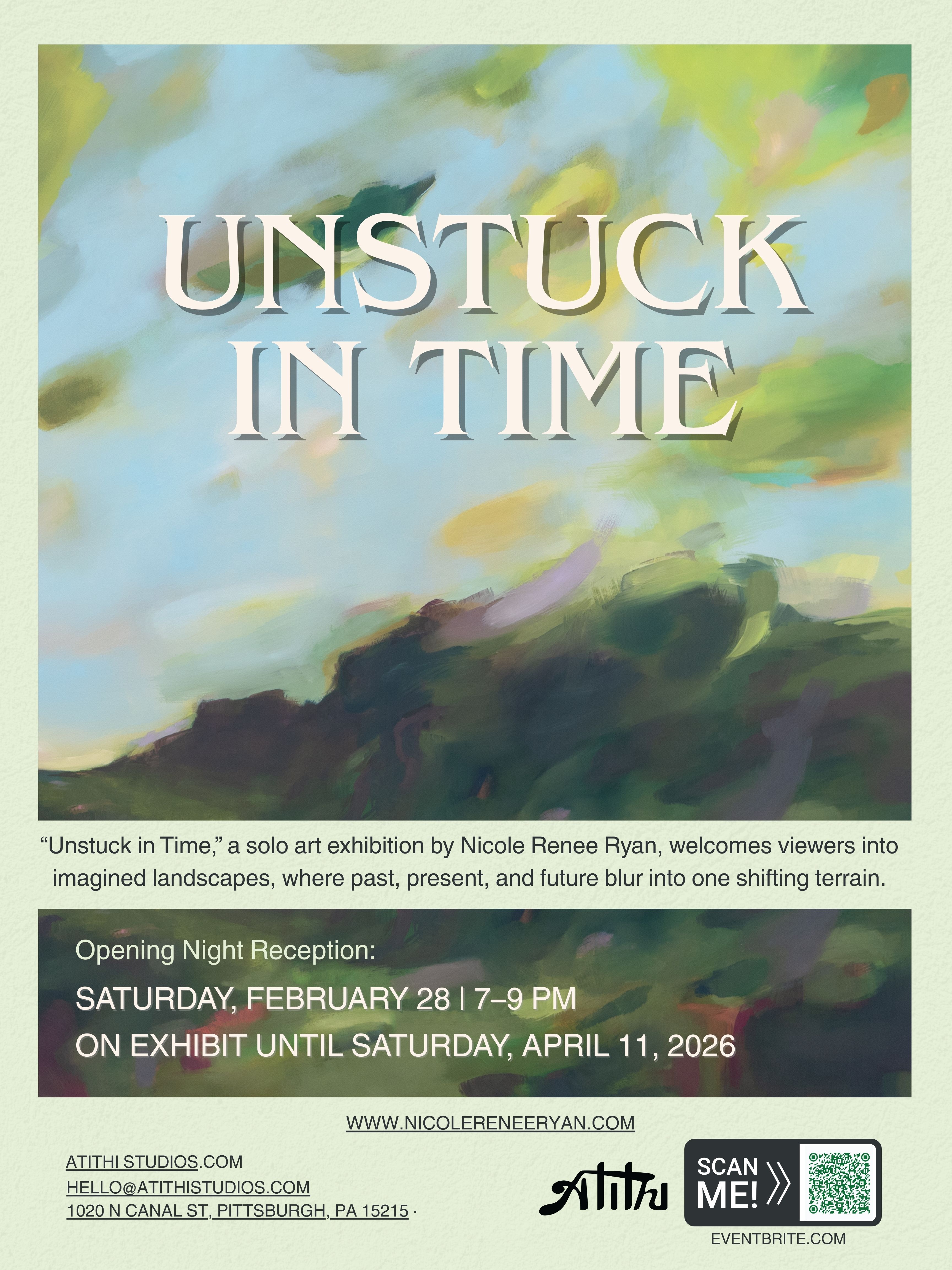 Current exhibition at Sharpsburg's local multi-use art gallery at Atithi Studios