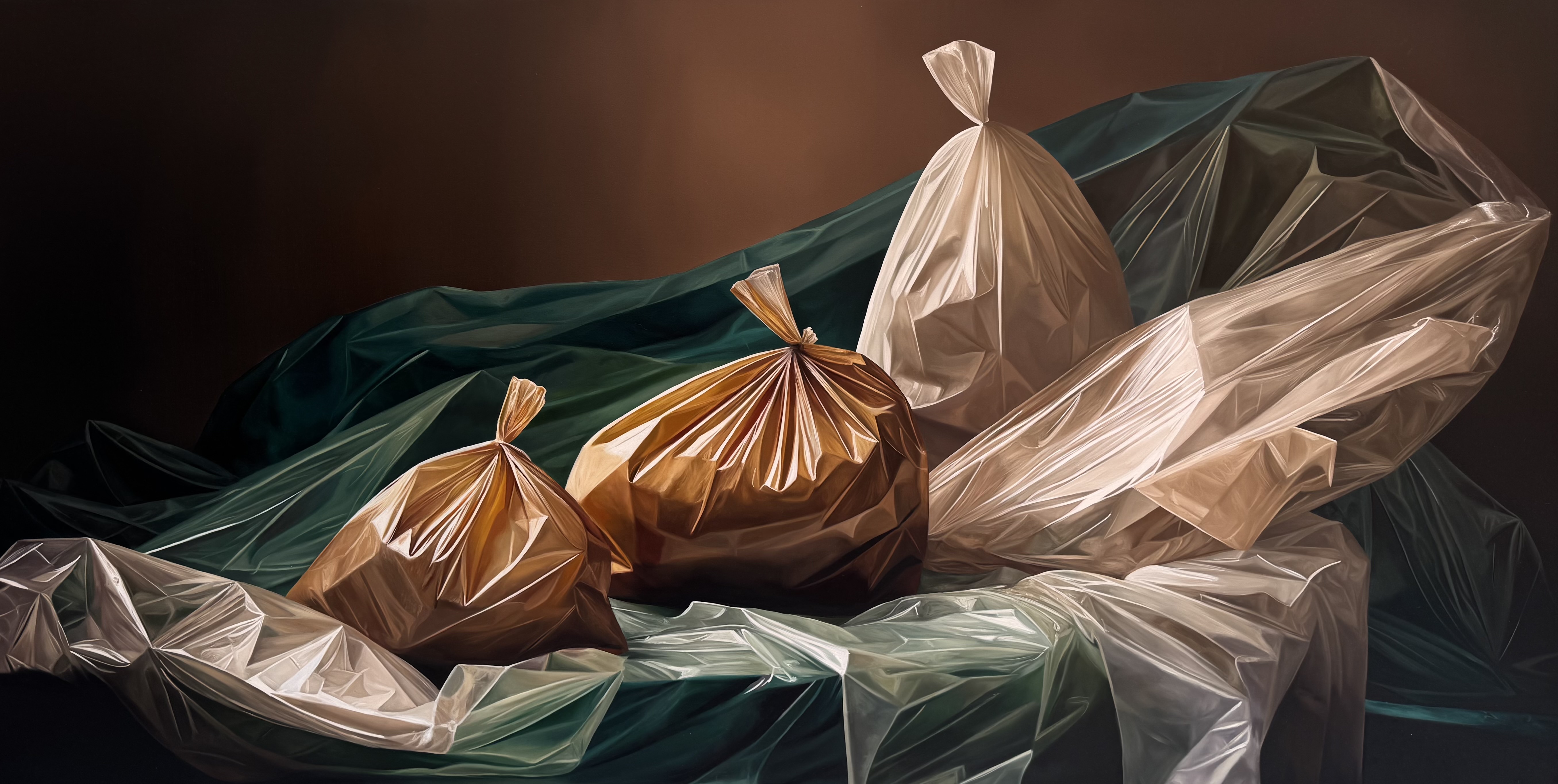 «Construcción de Goya», obra de Carlos Villabón. 2025, óleo sobre lino, 130 x 255 cm.