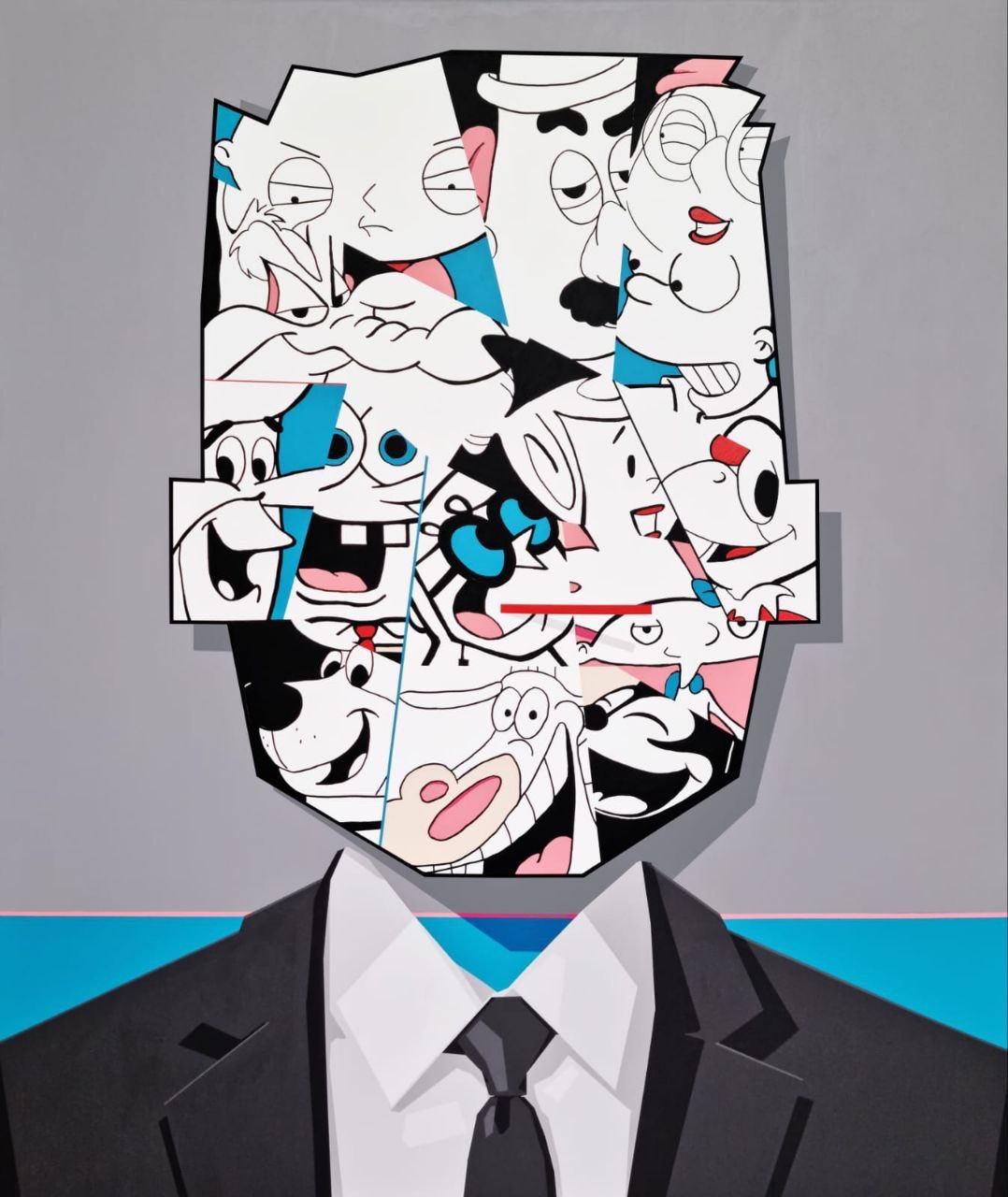 «Level 11», obra de Enrique Jaramillo. Acrílico y tinta sobre tela, 165 x 140 cm.