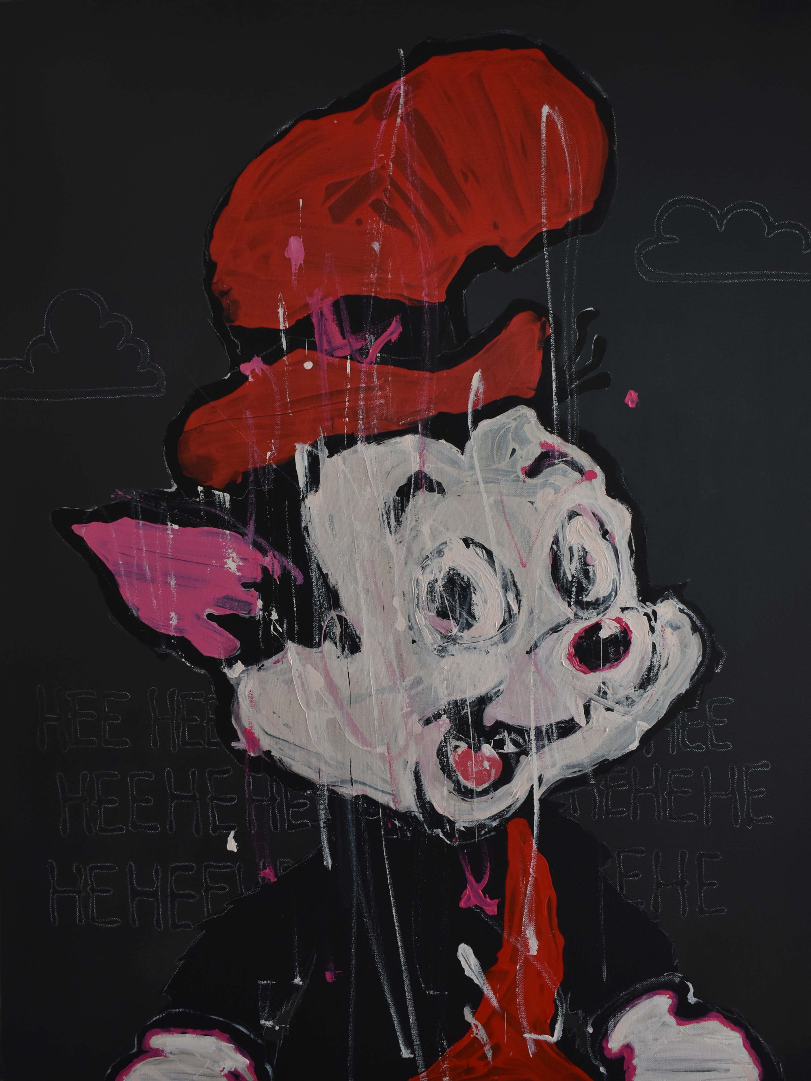 «El lobo», obra de Abel Amaya. 2025, acrílico sobre lienzo, 120 x 90 cm.