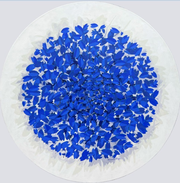 «Soplo místico», obra de Iván Loboguerrero. 2022, óleo sobre lienzo, 130 x 130 cm.