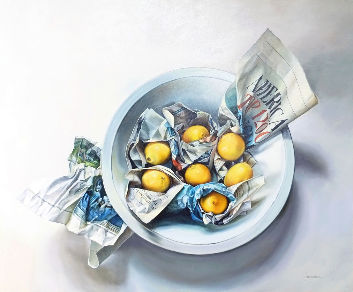«Punto de vista», obra de Michele Norman. 2021, óleo sobre lino, 100 x 120 cm.