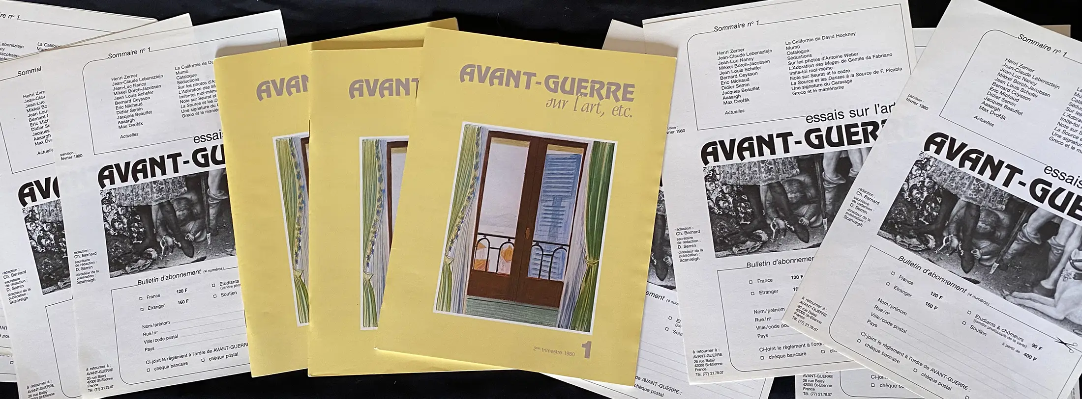 Avant-guerre, sur l'art, etc – Le début