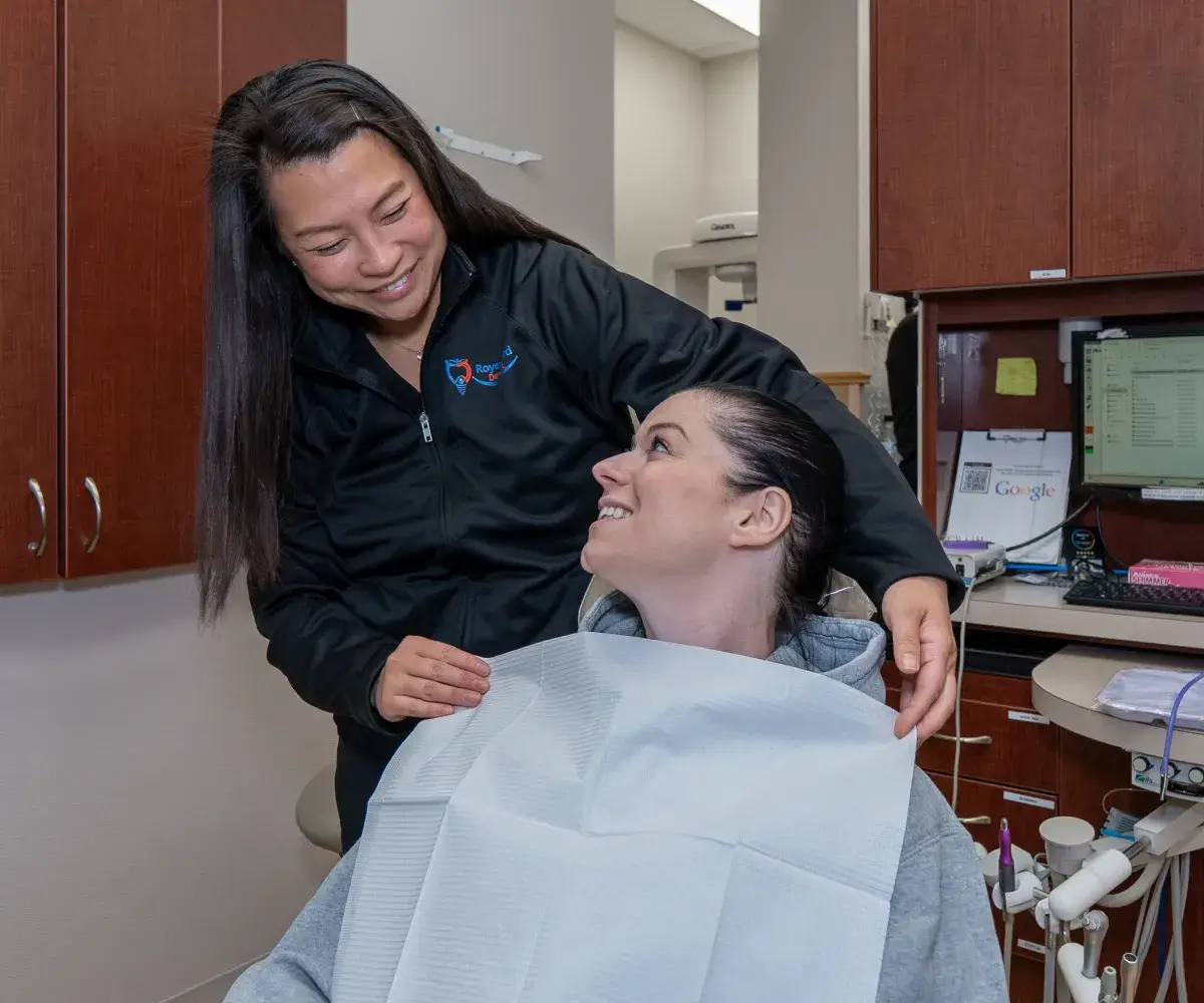 Dr. Phung checking patient