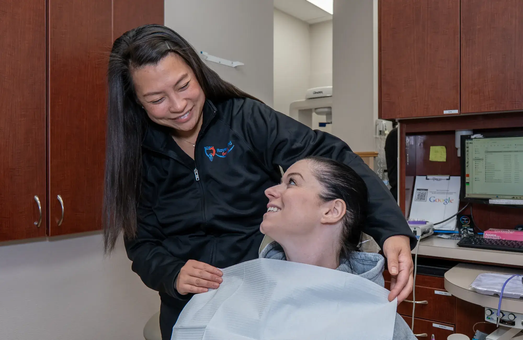 Dr. Phung checking patient
