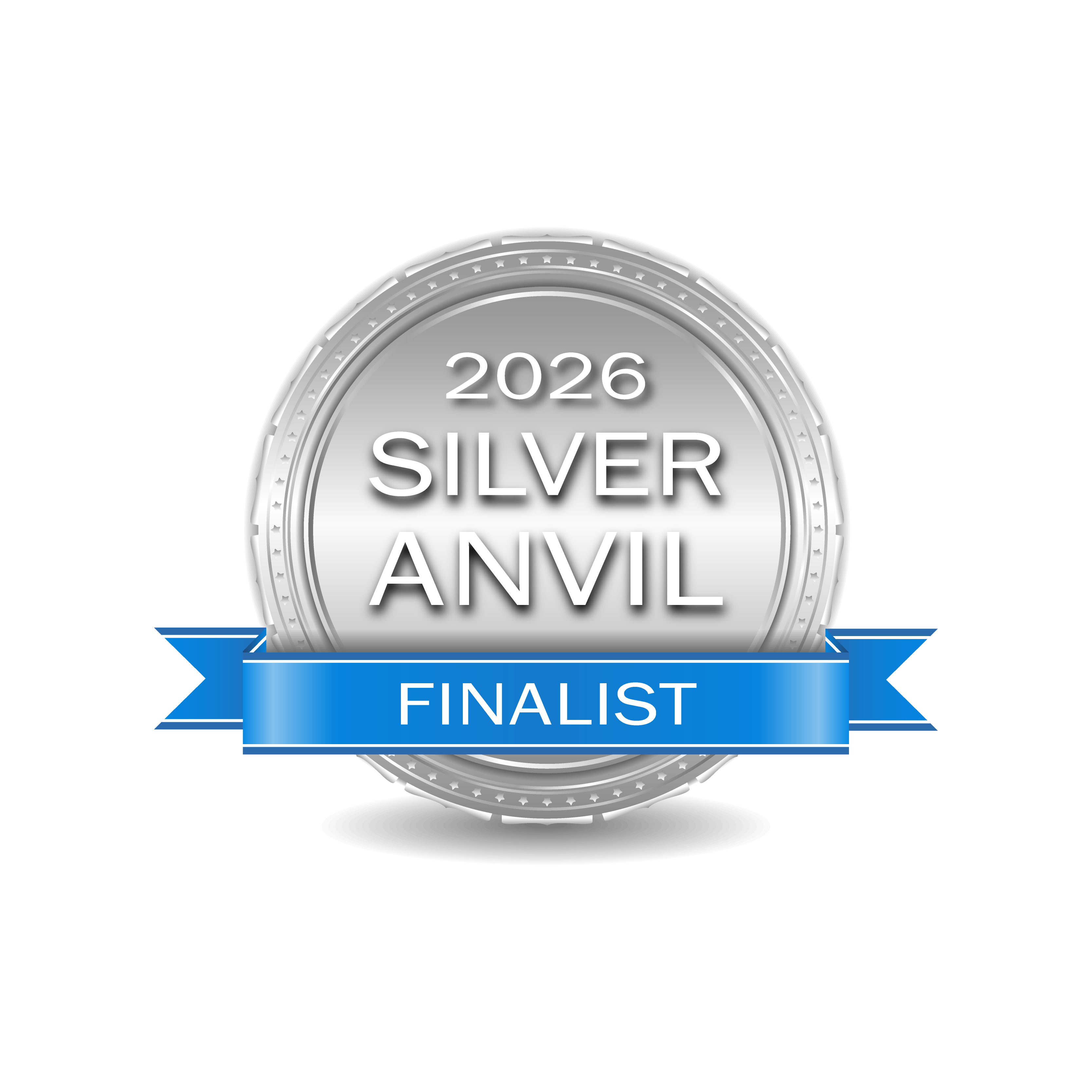 A silver badge representing finalist status