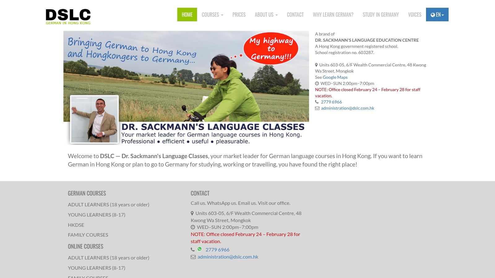 Dr. Sackmann’s Language Classes (DSLC)