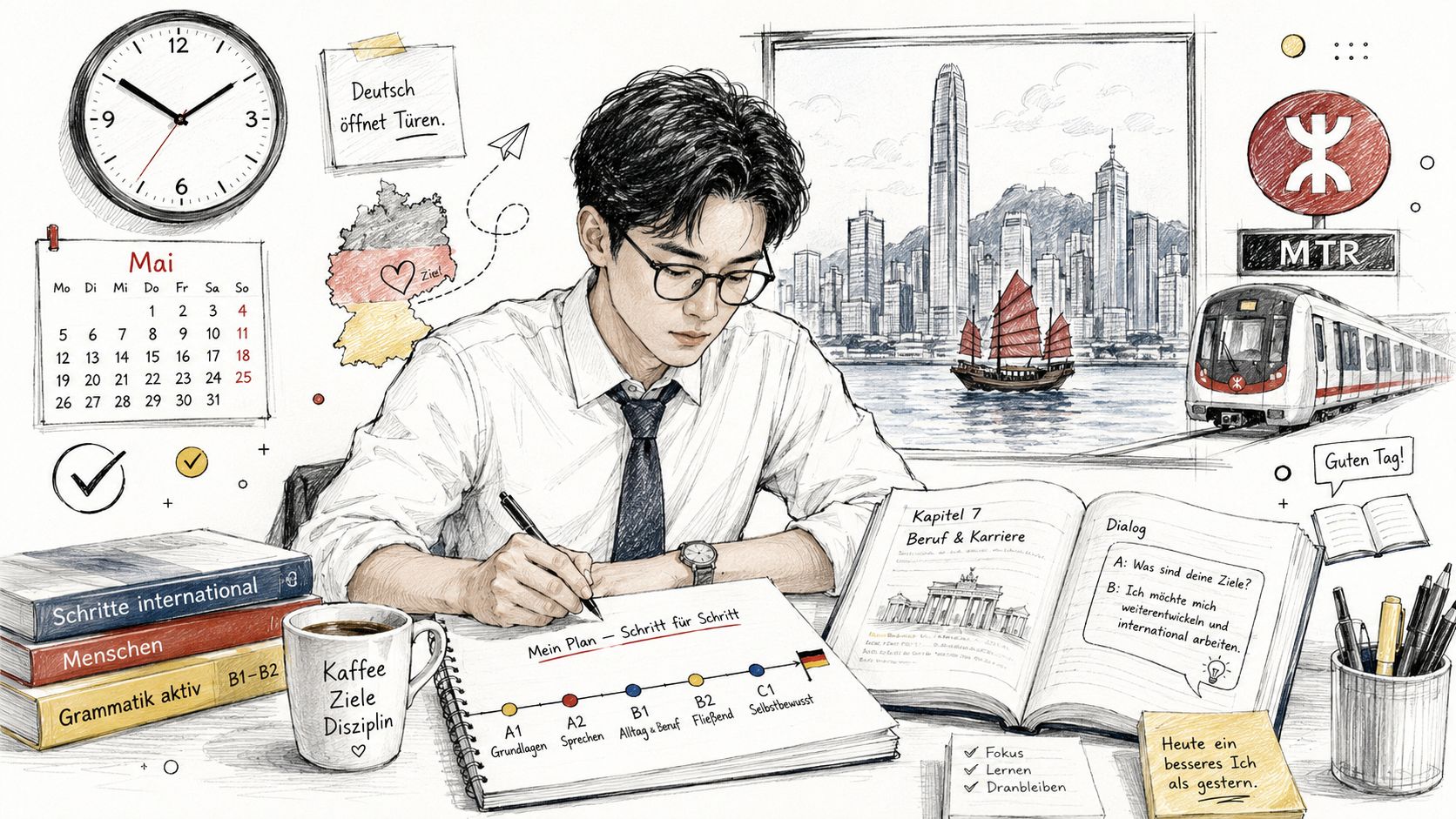 Zero to Goethe-Zertifikat A2: Realistic Timeline for Busy HKers
