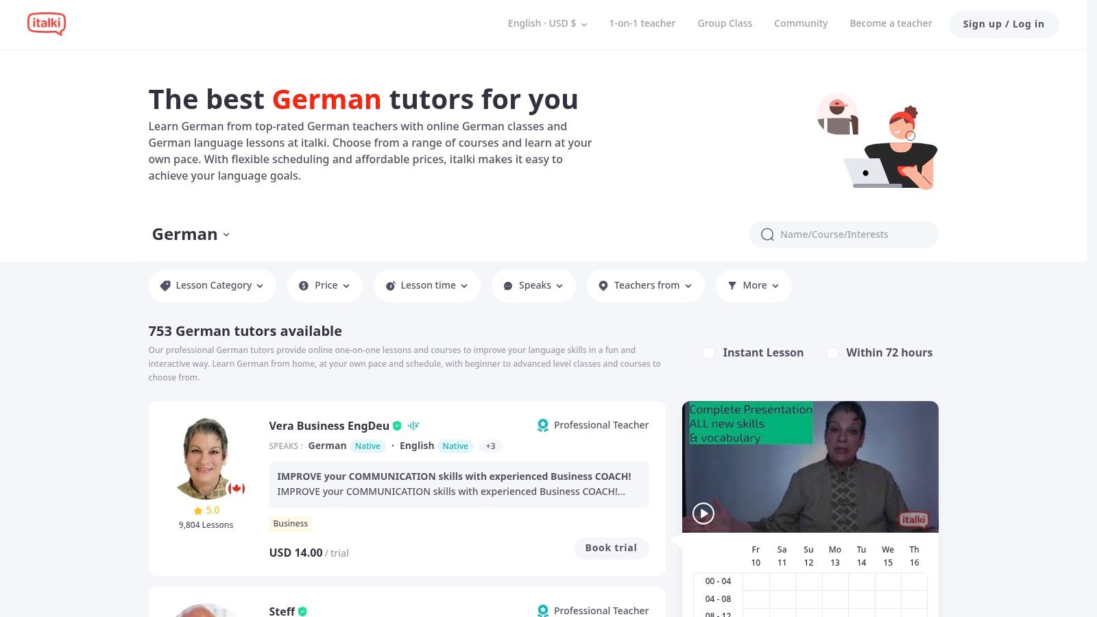 Screenshot from https://www.italki.com/en/teachers/german