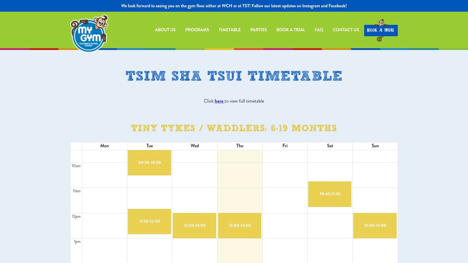My Gym Children's Fitness Center – Tsim Sha Tsui