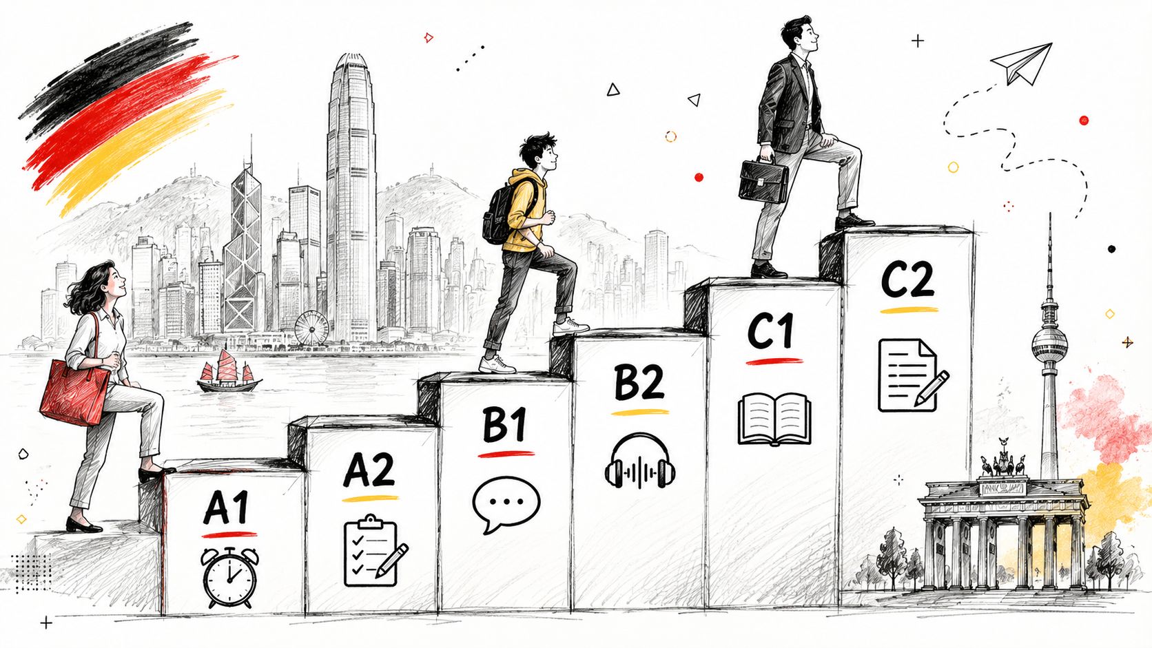 German CEFR Levels Explained: A1 to C2 for Hong Kong Learners