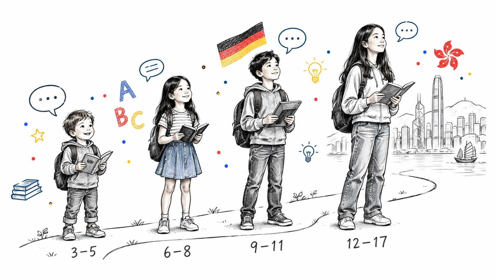 German Classes for Kids Hong Kong: Ages