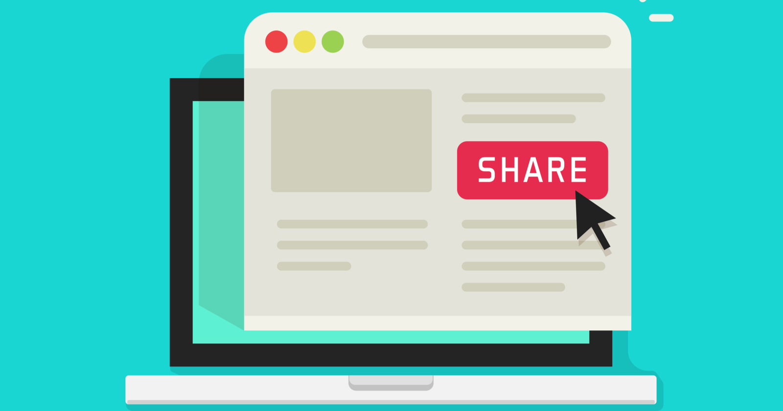 Simple Dynamic Social Media Share Links On the Same Page