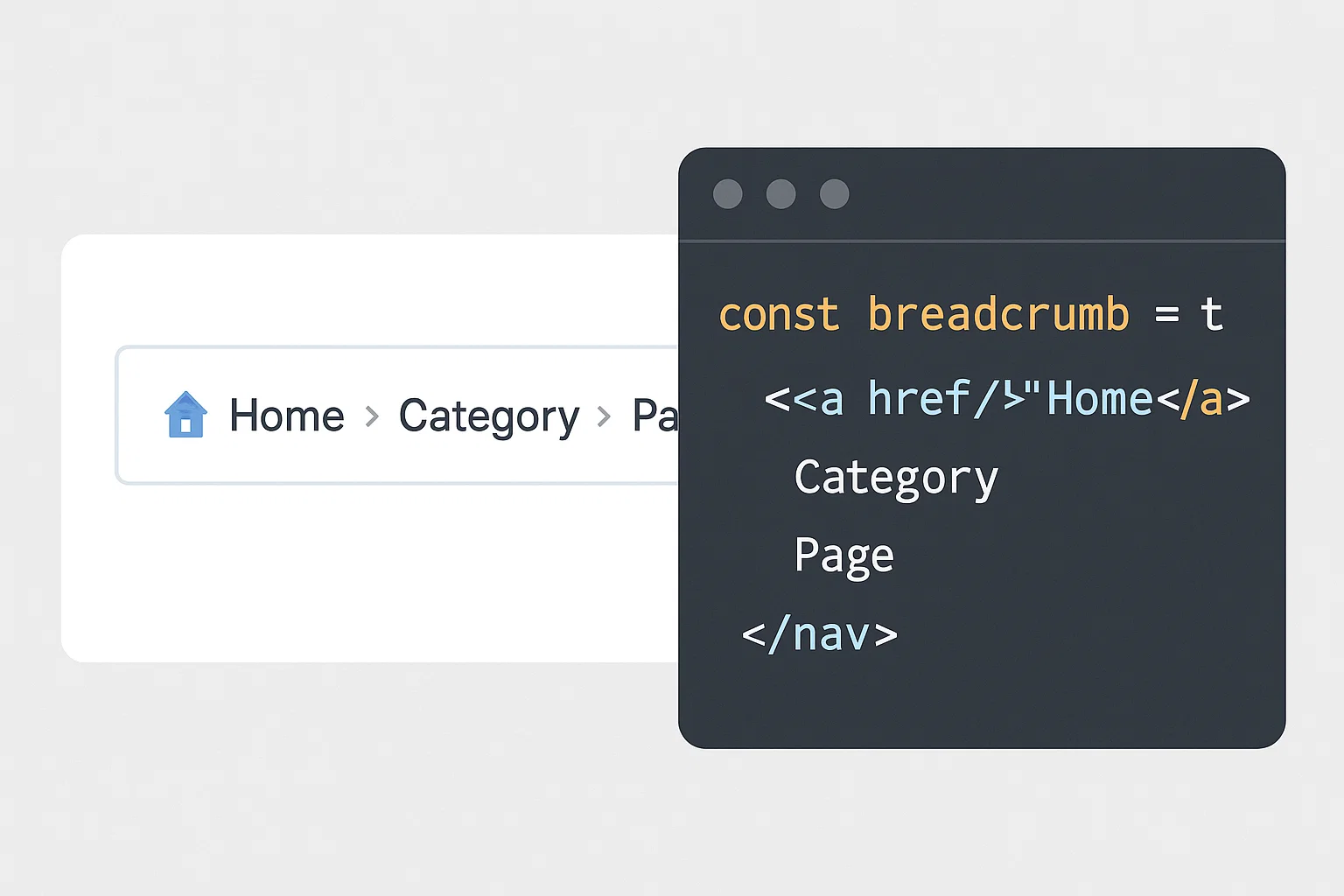 JavaScript breadcrumbs navigation script