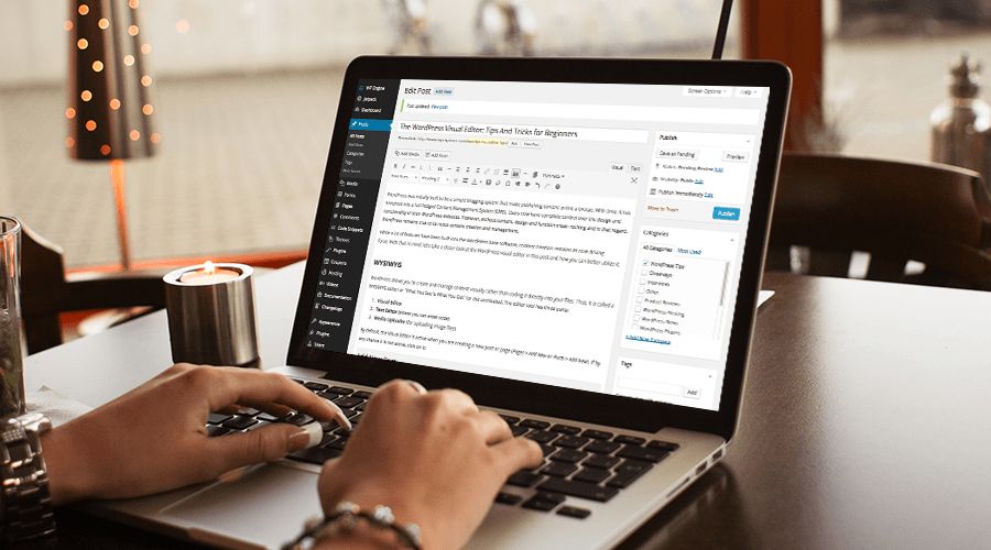 WYSIWYG text editor interface