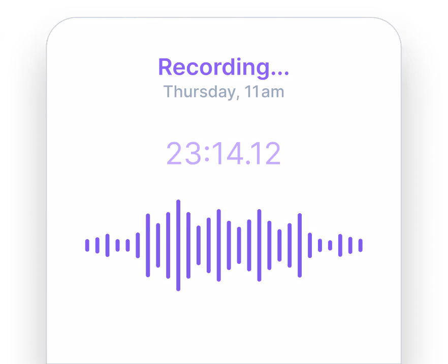 Screenshot of Freed recording a visit