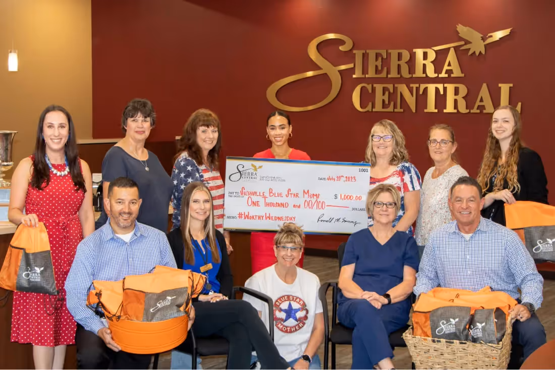 #WorthyWednesday donation to Soaring Eagle Blue Star Moms.