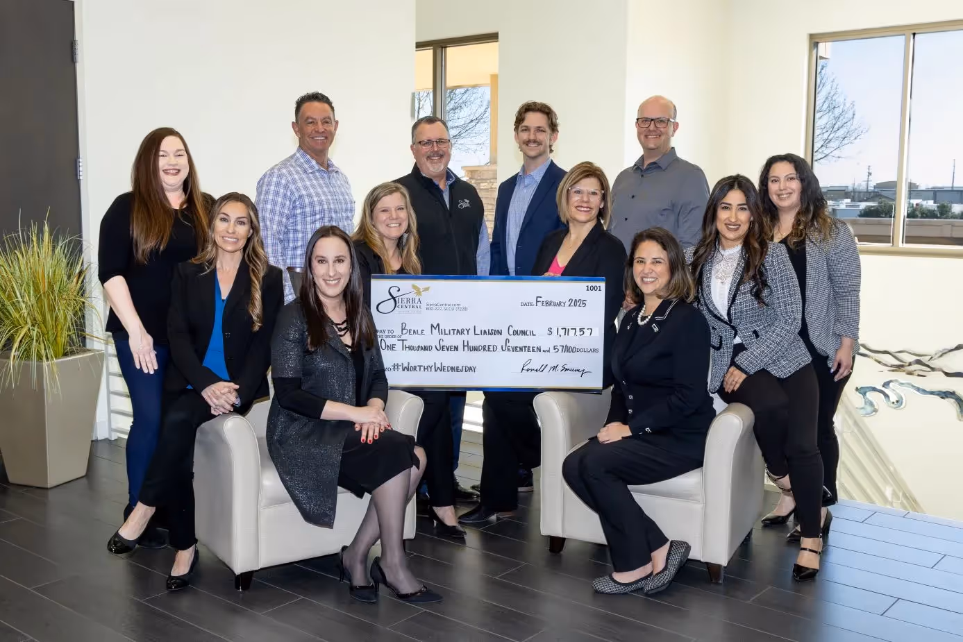 #WorthyWednesday donation to Beale Military Liaison Council.