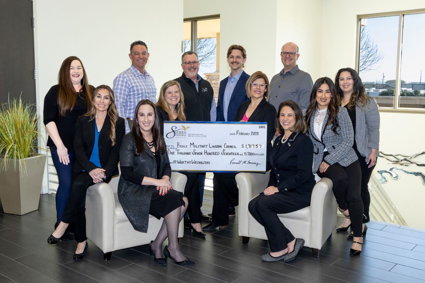 #WorthyWednesday donation to Beale Military Liaison Council.