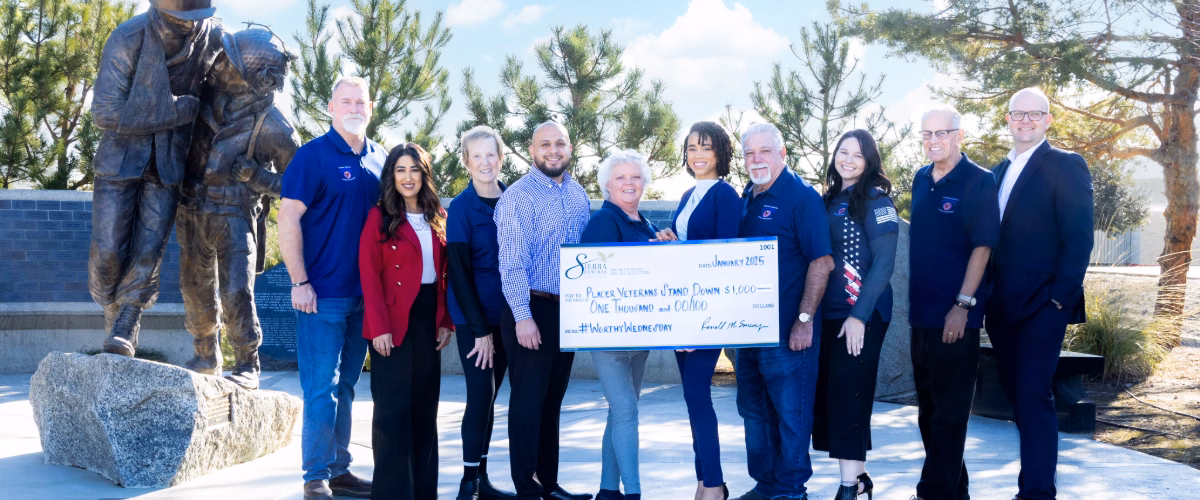 #WorthyWednesday donation to Placer Veterans Stand Down.