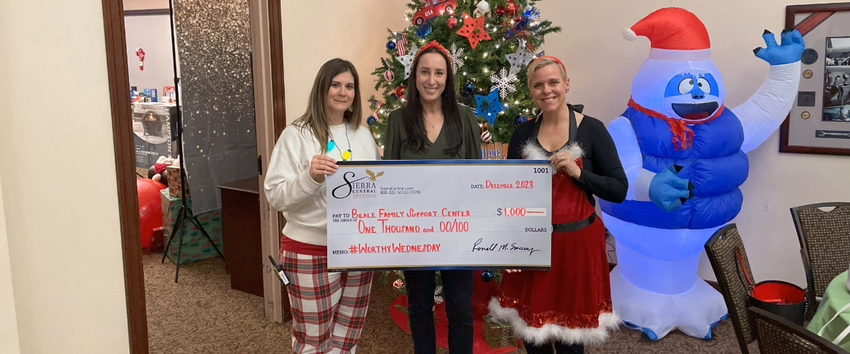#WorthyWednesday donation to Beale Family Support Center's Toy Drive.