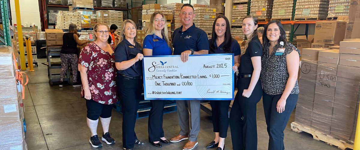 #WorthyWednesday donation to Connected Living Food Bank.